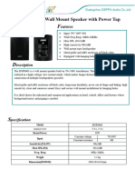 Data Sheet dsp8063b 30w Wall Mount Speaker With Power Tap