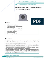 Data Sheet dsp647 15w 70v Waterproof Rock Outdoor Garden Speaker