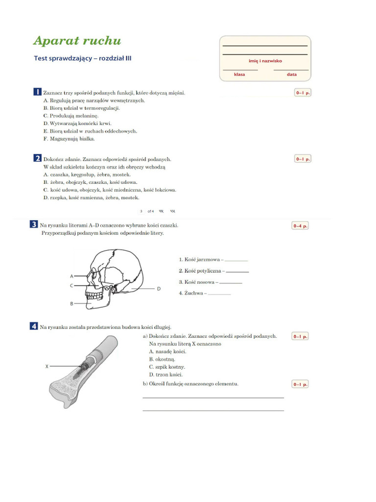 Podręcznik Z Biologii Klasa 7 Biologia Klasa 7 Aparat Ruchu | PDF