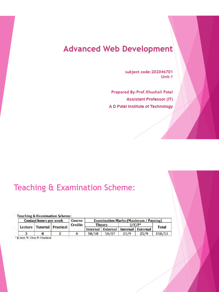 Unit 1 PPT | Download Free PDF | Html | Hypertext