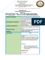 COT LESSON PLAN 3Q PE AND HEALTH