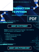 Topic 01 Introduction To Python