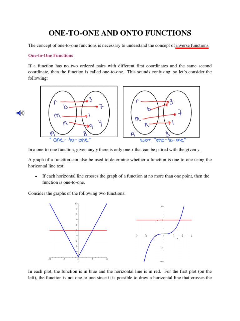 One-to-One and Onto Functions | PDF