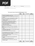 CBCL - Child Behavior Checklist | PDF | Ciências comportamentais