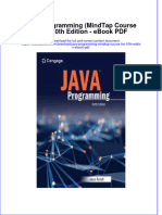 Ebook Java Programming Mindtap Course List 10Th Edition PDF Full Chapter PDF