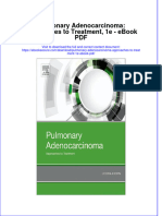 Download ebook Pulmonary Adenocarcinoma Approaches To Treatment 1E Pdf full chapter pdf