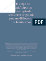 "Y La Culpa No Era Mía" Aportes Del Concepto de Seducción Originaria para Un Diálogo Con Los Feminismos