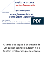 Variação Lingüística e Preconceito Lingüístico^ [Recuperado]