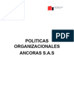 POLITICAS ORGANIZACIONALES ANCORAS S.A.S