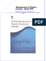 Download ebook Quality Management In Plastics Processing Pdf full chapter pdf