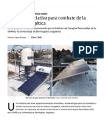 Impulso A Iniciativa para Combate de La Pobreza Energética - Gaceta UNAM