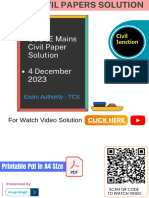 SSC JE MAINS Civil 4 December 2023 Paper Solution
