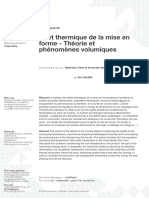 TI - Effet Thermique de La Mise en Forme - Théorie Et Phénomènes Volumiques