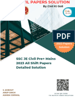 SSC JE Civil 2023 Papers Solution