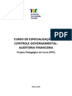 Projeto Pedagogico Do Curso de Especializacao em Controle Governamental - Auditoria Financeira