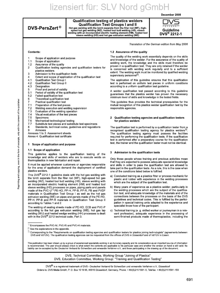 DVS 2212-1 | PDF