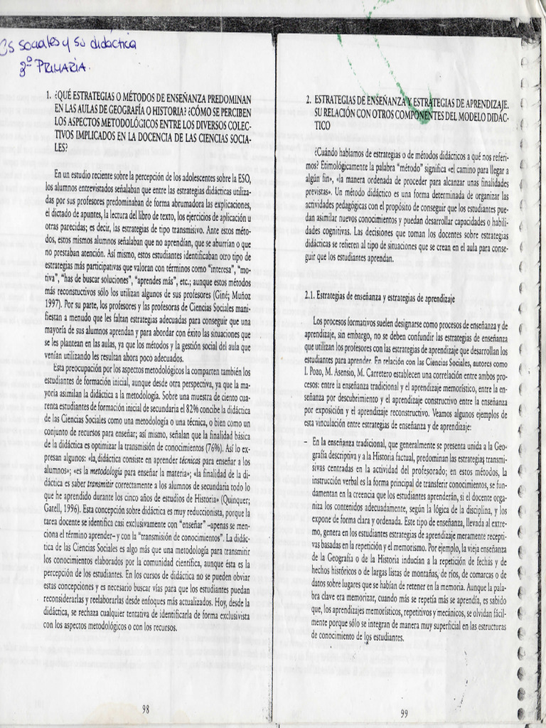 Estrategias Y Métodos De Enseñanza Pdf Enseñando Aprendizaje