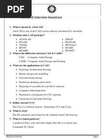 AutoCAD Interview Questions