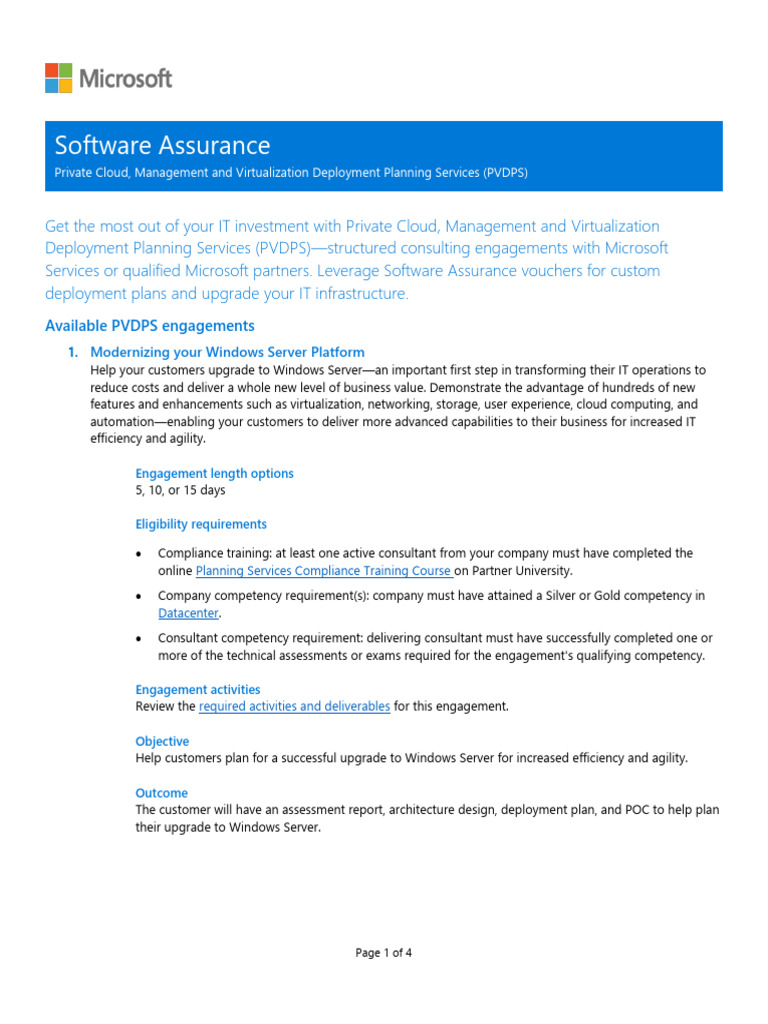 Private Cloud Deployment Planning Services | PDF | Cloud Computing ...