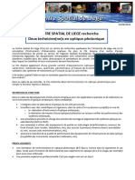 2023-08 - Offre D'emploi - BTS Systèmes Photoniques - Technicien Optique-Photonique - Centre Spatial - Liège