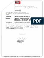 Carta #17 - Municipalidad Distrital de Tournavista - Compra 28012021