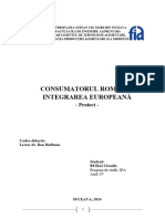 Consumator Român Și Integrarea Europeană