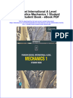 Download ebook Edexcel International A Level Mathematics Mechanics 1 Student Book Student Book Pdf full chapter pdf
