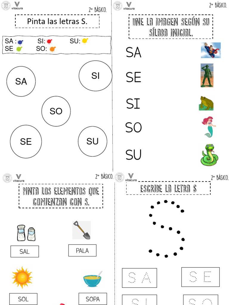 Lenguaje Ficha Letra S NEEP | PDF