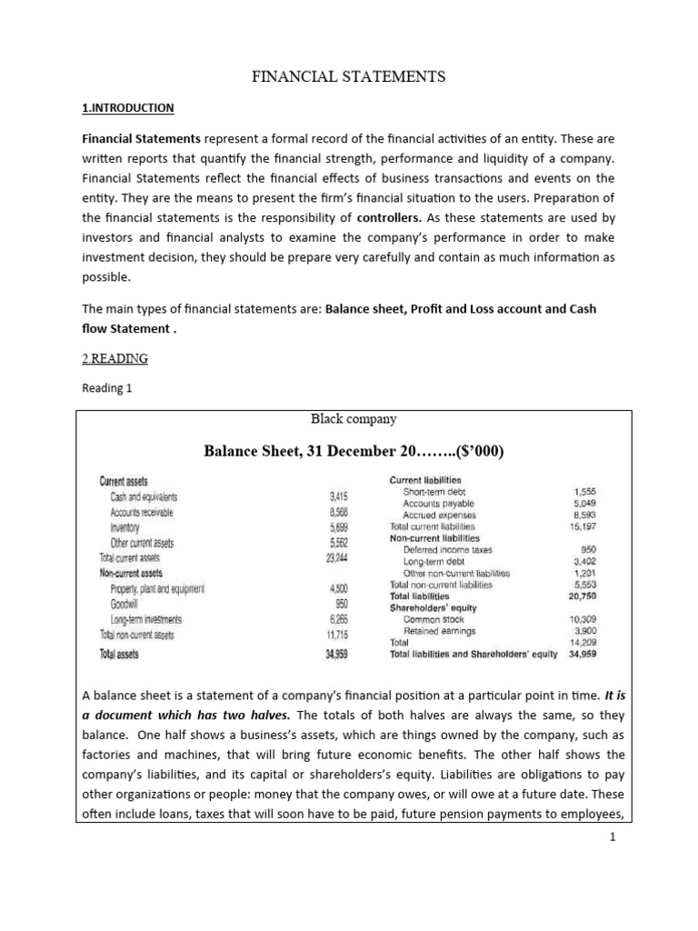 Identifying Financial Statements | PDF | Balance Sheet | Retained Earnings