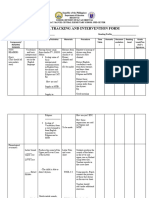 Profiling Tracking and Intervention Form