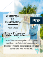 Hoss Dieguez: Certificado DE