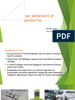 Economic Importance of Bryophytes