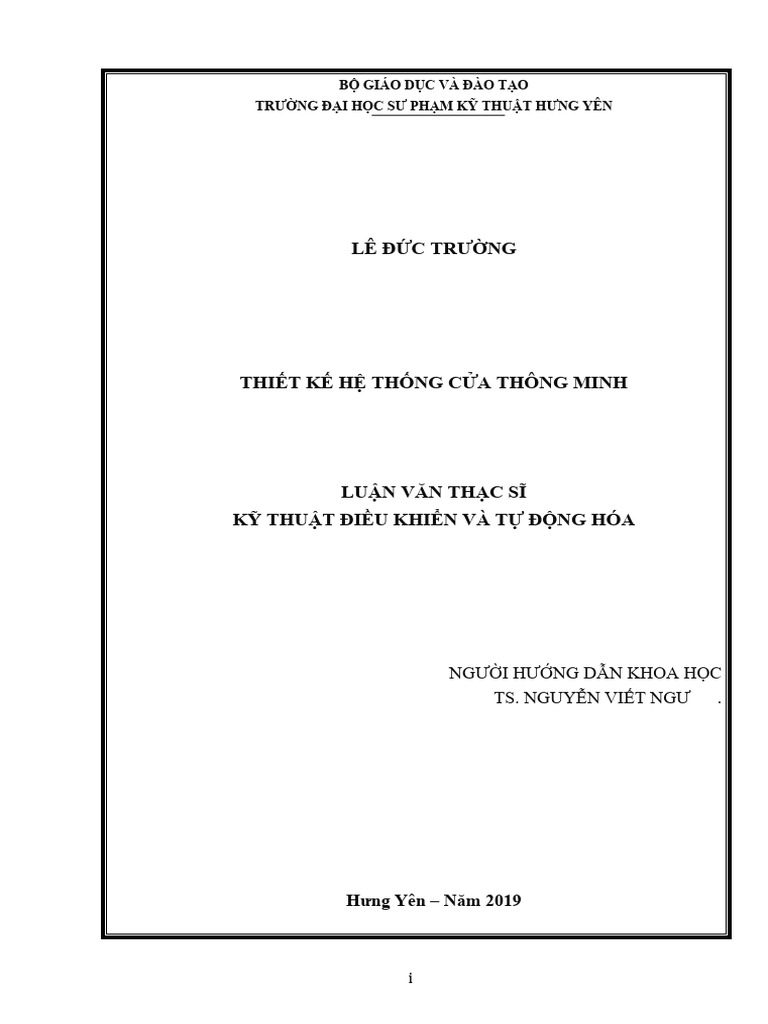 Luan Van Thiet Ke Che Tao He Thong Cua Thong Minh | PDF