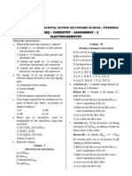 Xicbse Electrochemistry Ass 2 QP