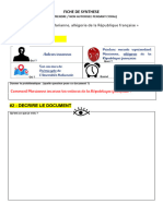 Fiches de Synthèse À Compléter Sur Documents en Histoire-géo-EMC