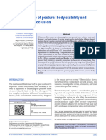 The Relationship of Postural Body Stability and Severity of Malocclusion