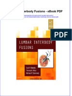 Download ebook Lumbar Interbody Fusions Pdf full chapter pdf