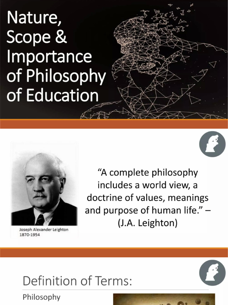 Nature Scope Importance of Philosophy of Education | PDF