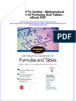 Ebook Schaums Outline Mathematical Handbook of Formulas and Tables PDF Full Chapter PDF