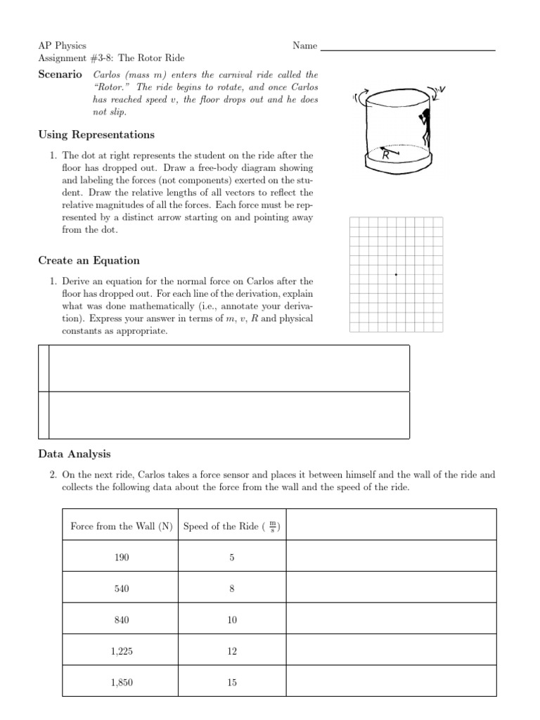 Physics of the Rotor Ride | PDF
