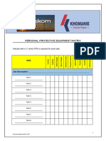 REG003 PPE Matrix