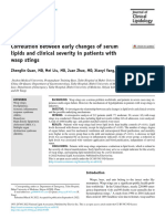 Correlation Between Early Changes of Serum Lipids
