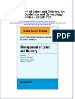 Download ebook Management Of Labor And Delivery An Issue Of Obstetrics And Gynecology Clinics Pdf full chapter pdf