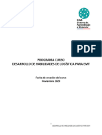 Programa - HABILIDADES DE LOGÍSTICA PARA EMT