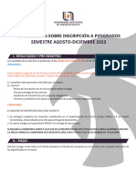 Información Sobre Inscripción A Posgrados Semestre Agosto-Diciembre 2023