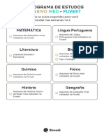 Cronograma de Estudos - Intensivo Med Fuvest: Matemática Língua Portuguesa