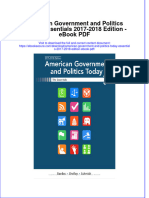 Download ebook American Government And Politics Today Essentials 2017 2018 Edition Pdf full chapter pdf