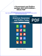 Ebook American Government and Politics Today Essentials 2017 2018 Edition PDF Full Chapter PDF