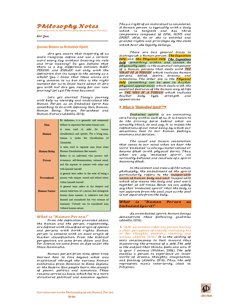 Philosophy for High Schoolers | PDF | Transcendence (Philosophy ...
