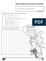 Fisa de Lucru Nivel Incepator - Ordinea Operatiilor Folosind Paranteze